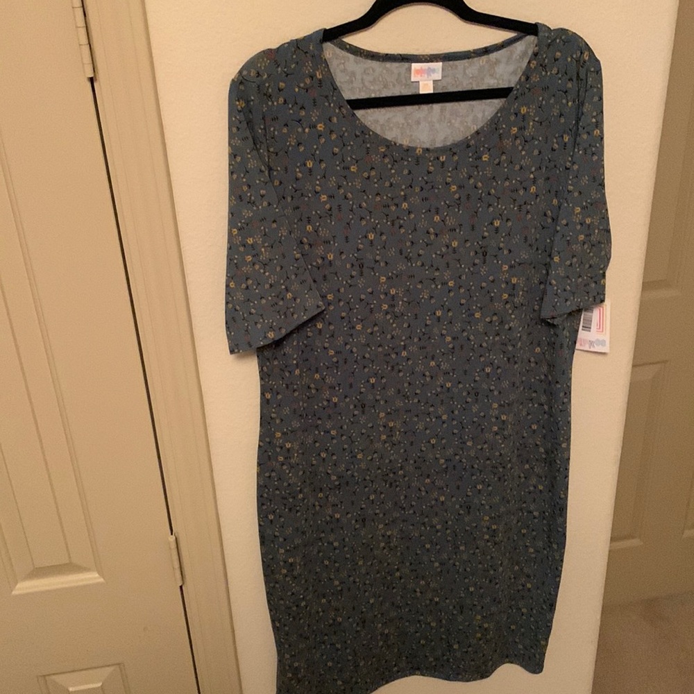 LuLaRoe: Julia - 3XL: Fall, Green, Floral Dress
